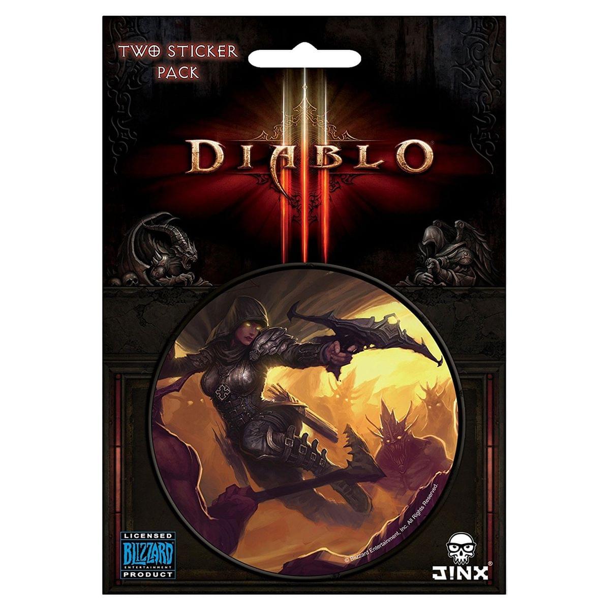 Diablo III 3 Round Sticker 2-Pack: Demon Hunter Class