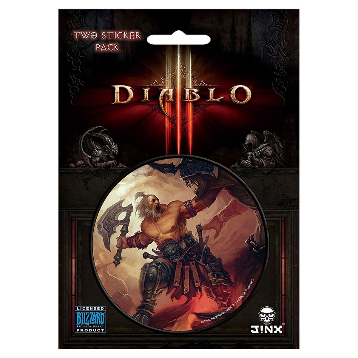 Diablo III 3 Round Sticker 2-Pack: Barbarian Class