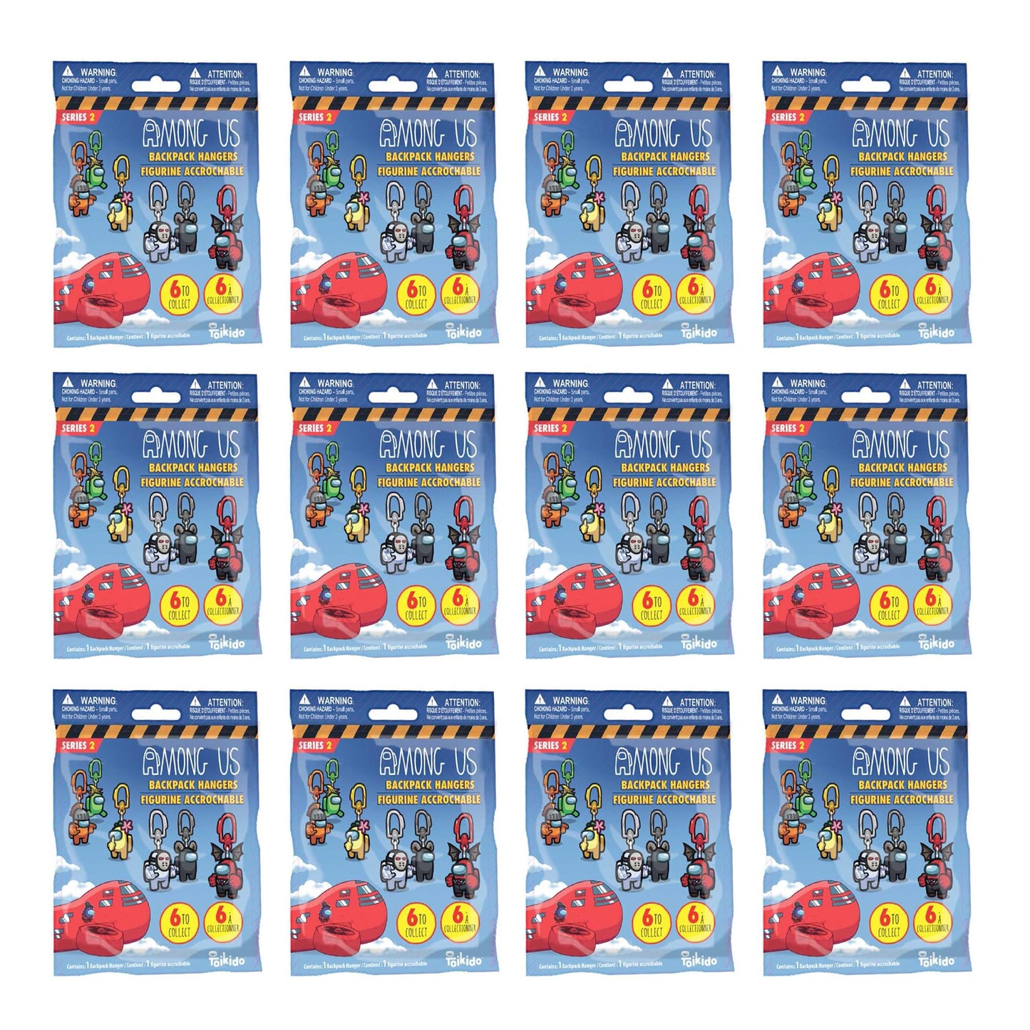 Among Us Series 2 Backpack Hanger | Set of 12