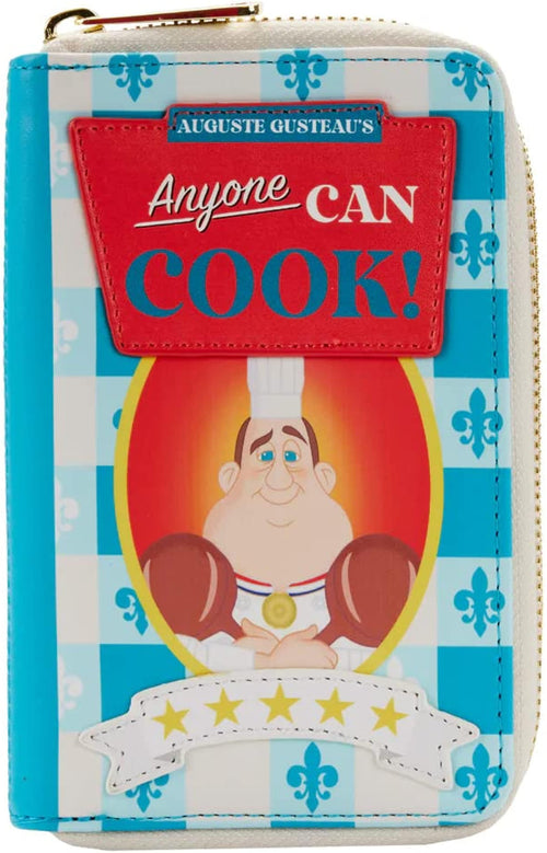 Disney Ratatouille 15th Anniversary Gusteau Cookbook Zip Around Wallet