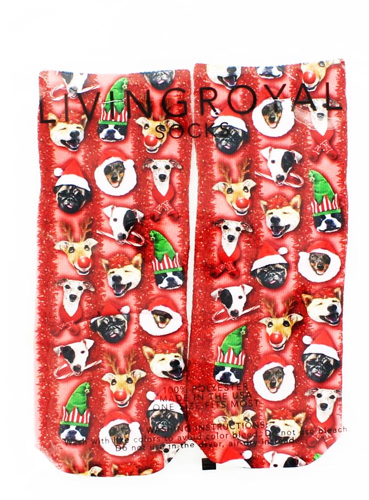 Christmas Dogs Ankle Socks