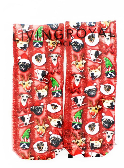 Christmas Dogs Ankle Socks
