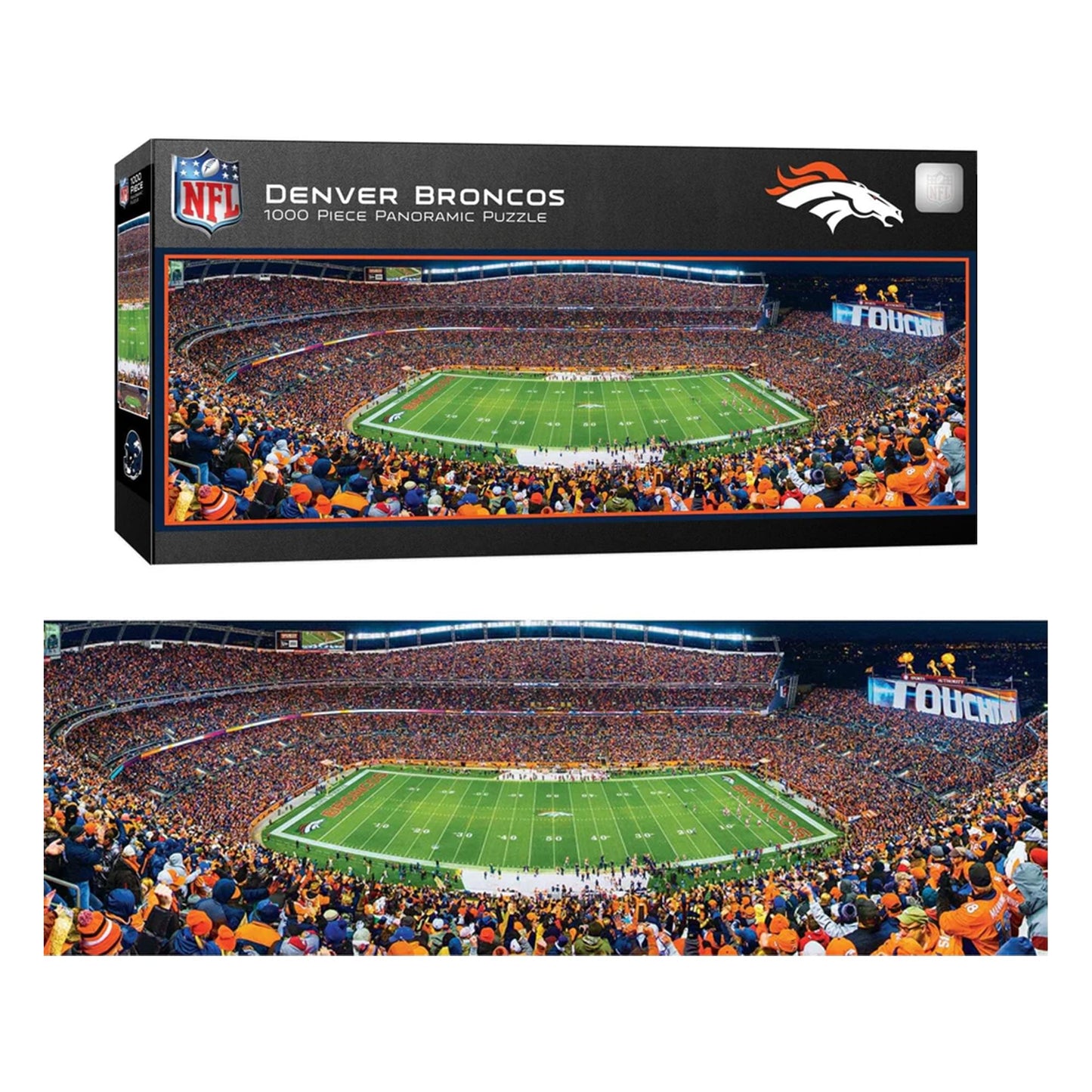 Denver Broncos Stadium NFL 1000 Piece Panoramic Jigsaw Puzzle