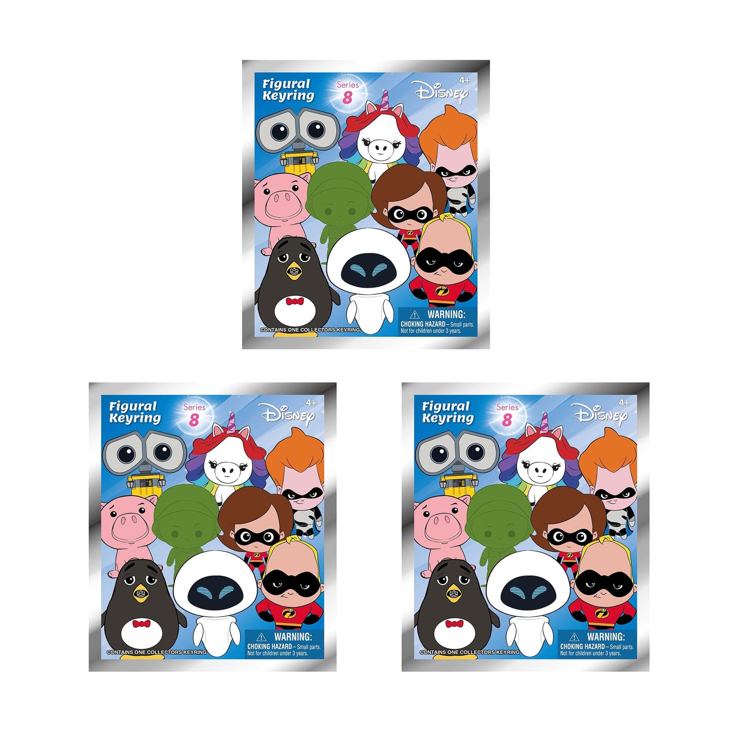 Disney Series 8 Blind Bag Foam Figural Key Ring | Lot of 3