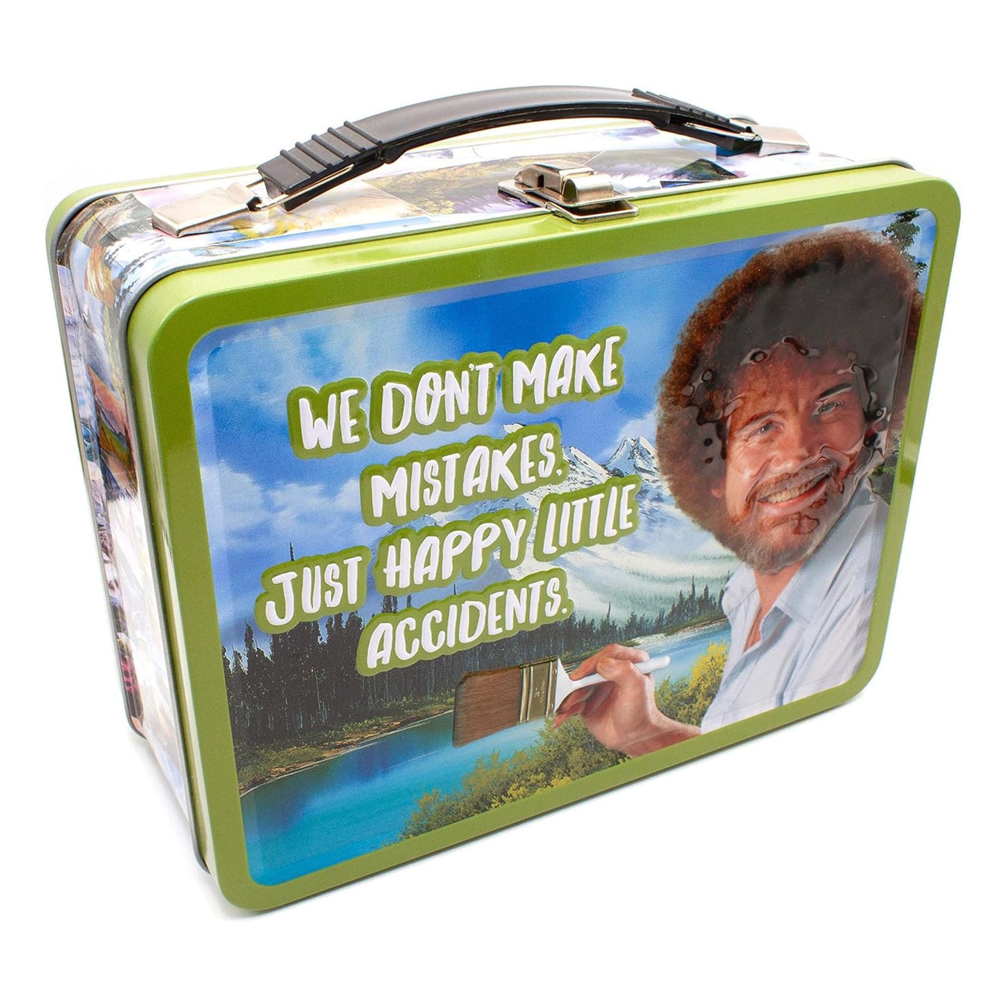 Bob Ross Happy Accidents Retro Metal Lunchbox
