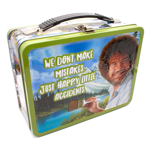 Bob Ross Happy Accidents Retro Metal Lunchbox