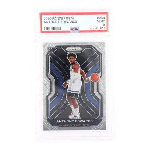 2020 Panini Prizm NBA Anthony Edwards #258 Rookie Card PSA 9