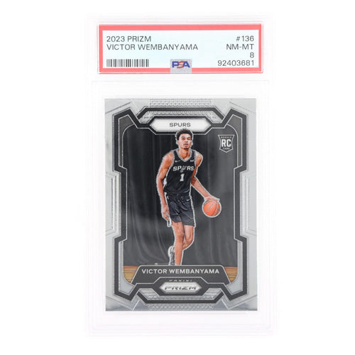 2023 Panini Prizm NBA Victor Wembanyama #136 Rookie Card PSA 8