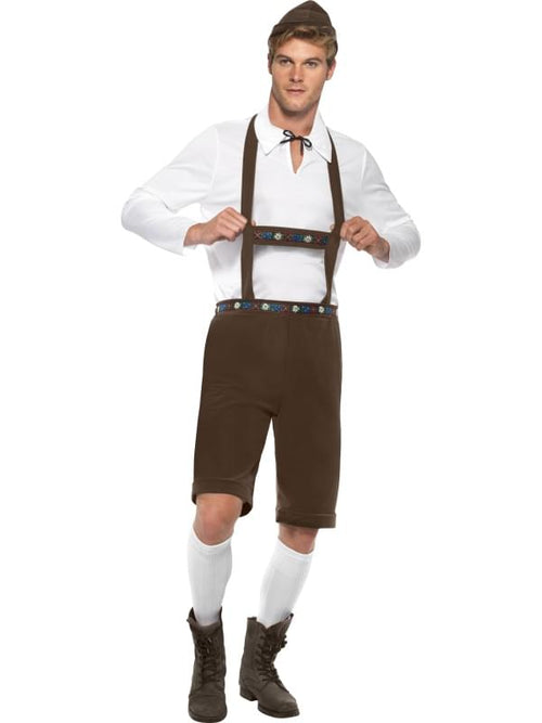Bavarian Man Costume Adult: Brown