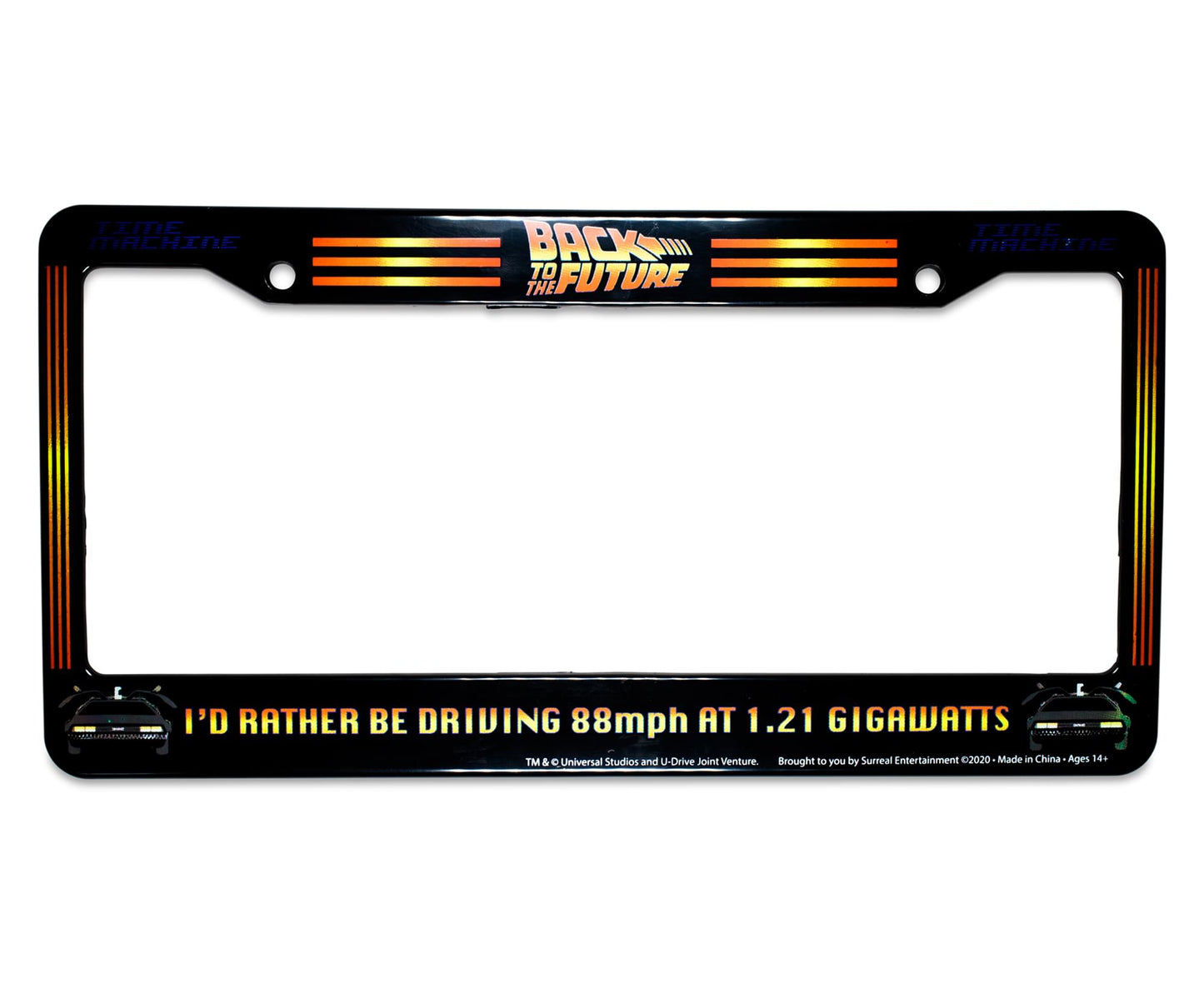 Back To The Future I'd Rather Be Driving 88mph License Plate Frame