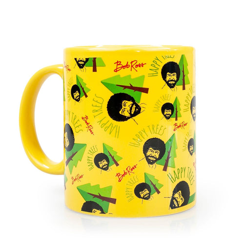 Bob Ross Collectibles | Bob Ross Happy Trees Mug | Yellow