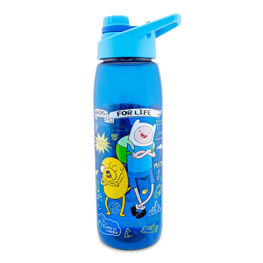 Adventure Time Bros For Life Water Bottle With Screw-Top Lid | Holds 28 Ounces