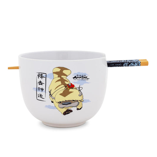 Avatar: The Last Airbender Aang and Appa Ceramic Ramen Bowl and Chopstick Set