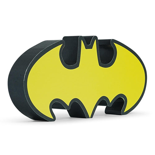 DC Comics Batman Emblem Die-Cut Wooden Wall Art Sign | 4 x 8 Inches