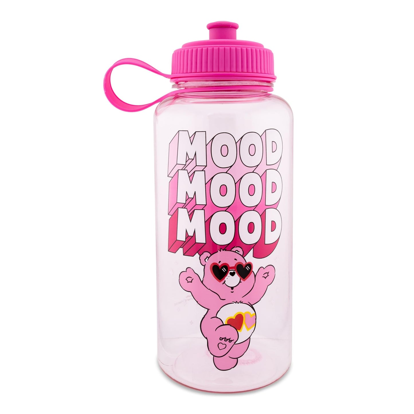 Care Bears Love-A-Lot Bear Mood Water Bottle With Sports Cap | Holds 34 Ounces