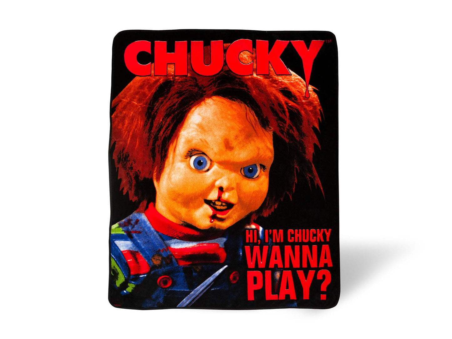 Child's Play Chucky Wanna Play Fleece Throw Blanket | 50 x 60 Inches