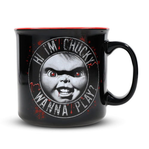Child's Play Hi, I'm Chucky Ceramic Camper Mug | Holds 20 Ounces