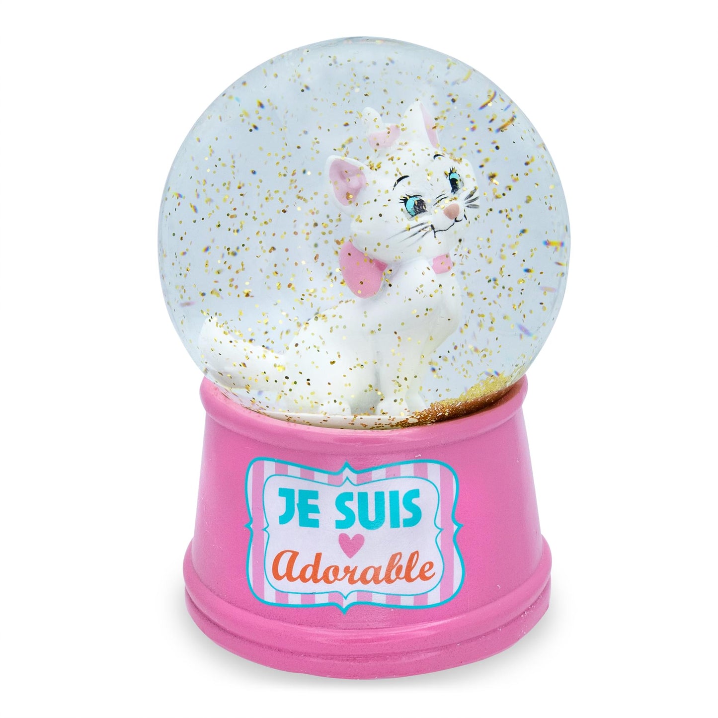 Disney Aristocats Marie Je Suis Adorable Light-Up Snow Globe | 6 Inches Tall
