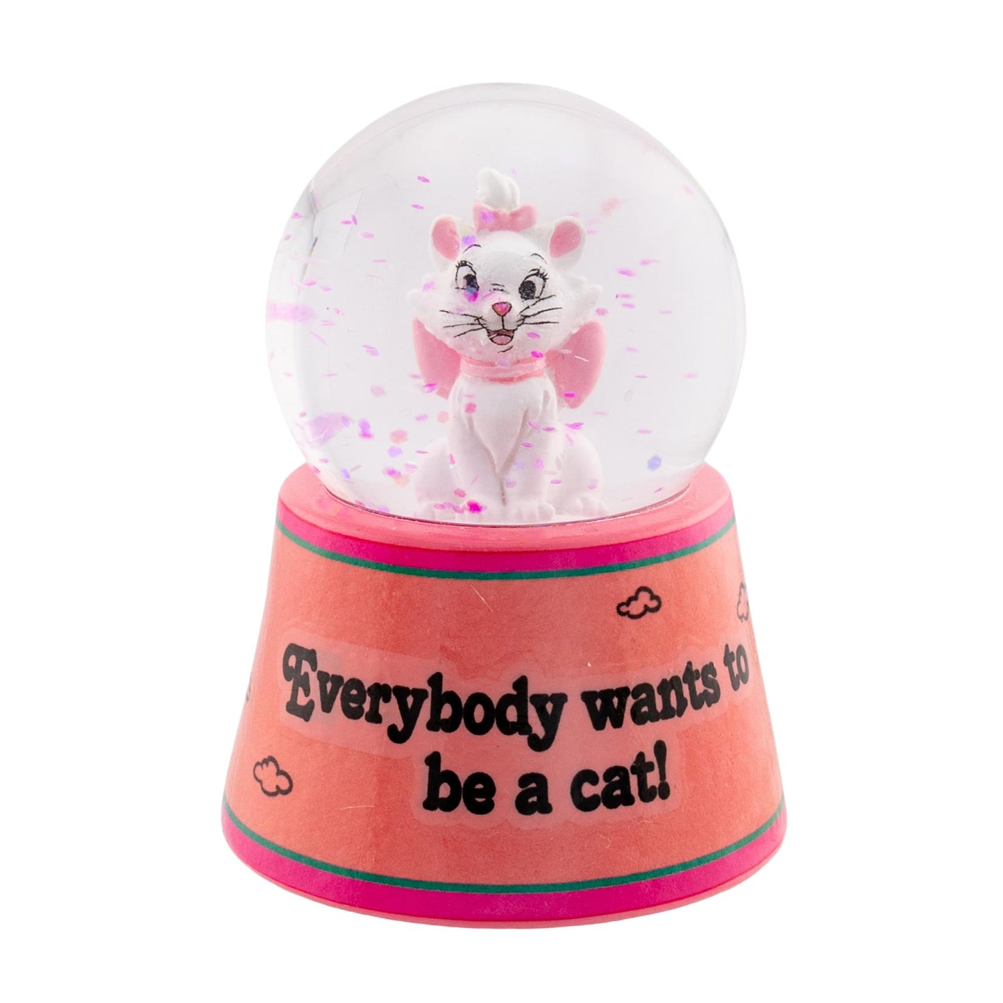 Disney Aristocats Marie Everybody Wants To Be A Cat Mini Light-Up Snow Globe