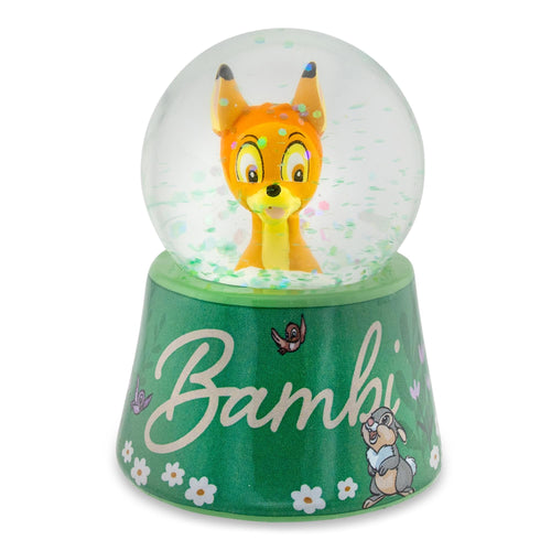 Disney Bambi Pretty Flower Mini Light-Up Snow Globe | 3 Inches Tall