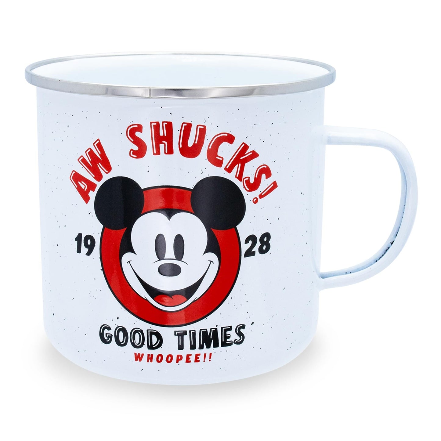 Disney Mickey Mouse Aw Shucks Ceramic Camper Mug | Holds 20 Ounces