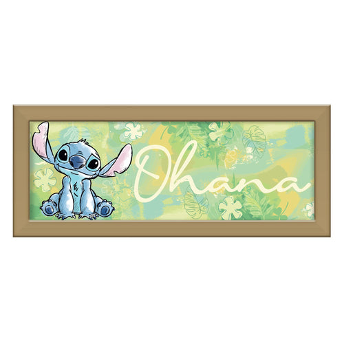 Disney Lilo & Stitch Ohana 12 x 5 Inch Framed MDF Wall Art