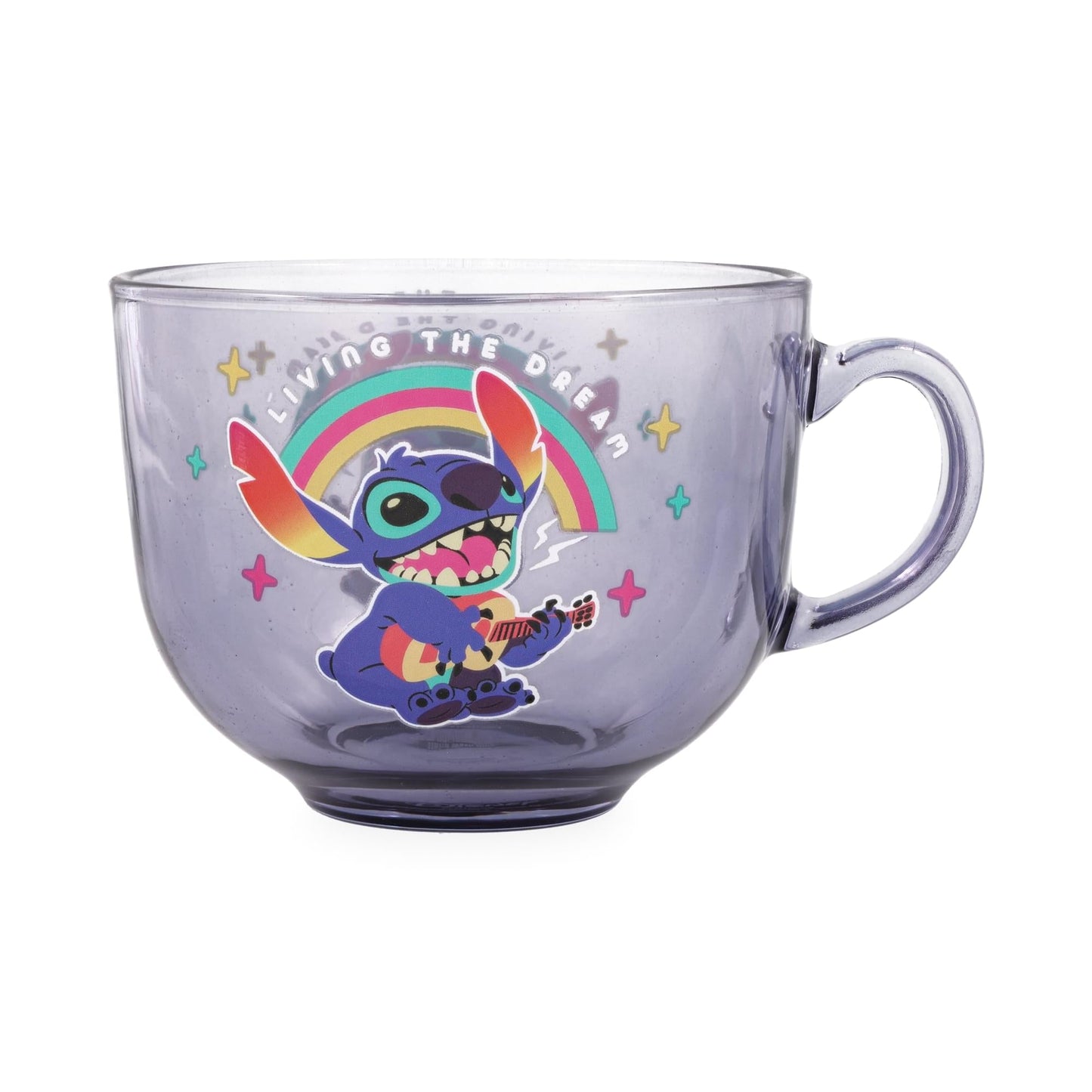 Disney Lilo & Stitch Living The Dream Glass Mug | Holds 16 Ounces