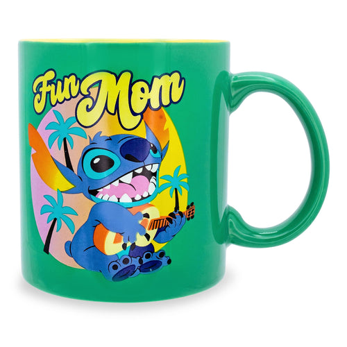 Disney Lilo & Stitch Fun Mom Ceramic Mug | Holds 20 Ounces