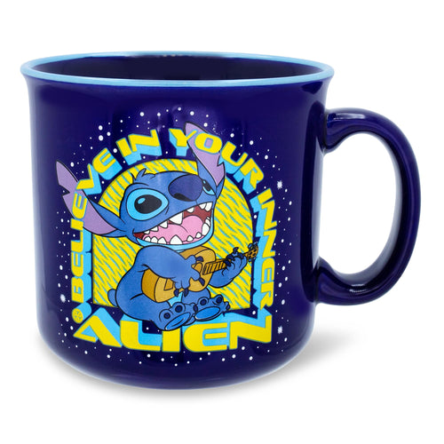 Disney Lilo & Stitch Believe In Your Inner Alien Camper Mug | Holds 20 Ounces
