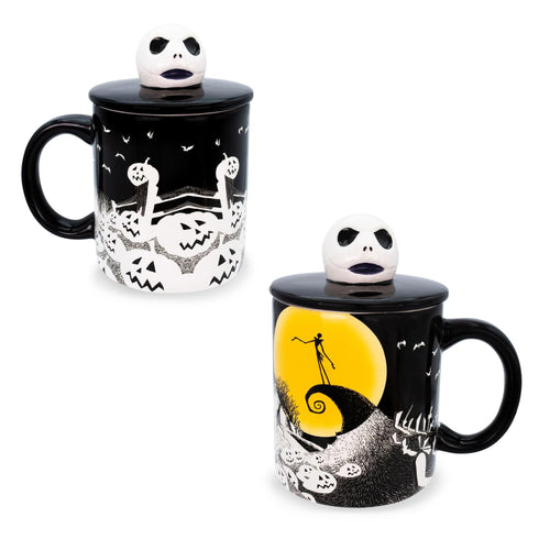 Disney The Nightmare Before Christmas Jack Ceramic Mug With Sculpted Lid
