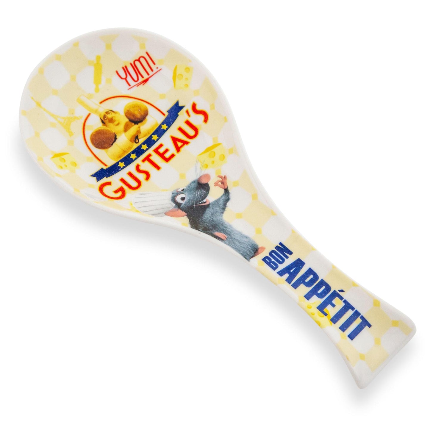 Disney Pixar Ratatouille Icon Collage Bon Appetit Ceramic Spoon Rest Holder