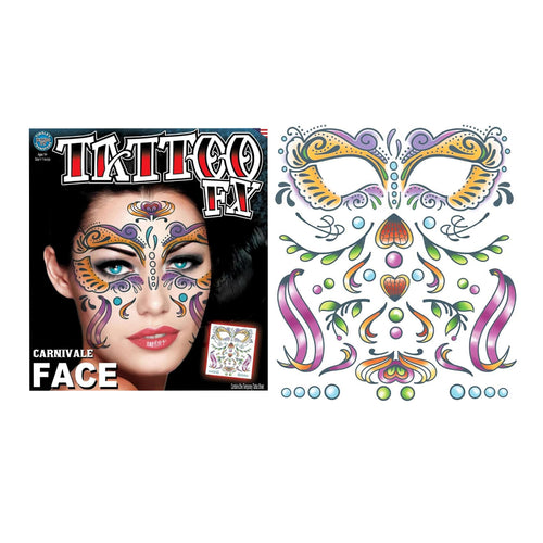 Carnivale Face Tattoo Costume Accessory