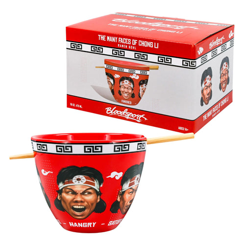 Bloodsport Many Faces Of Chong Li Ramen Bowl and Chopsticks