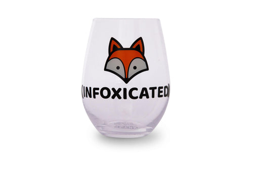 Infoxicated Oversized Stemless Wine Glass | Holds 20 Ounces