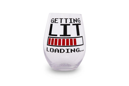 Getting Lit Oversized Stemless Wine Glass | Holds 20 Ounces