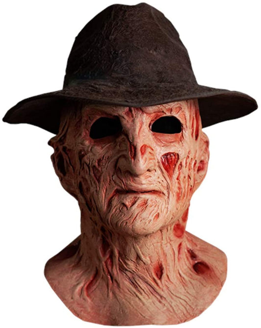 A Nightmare On Elm Street 4 Freddy Adult Latex Costume Mask w/ Hat