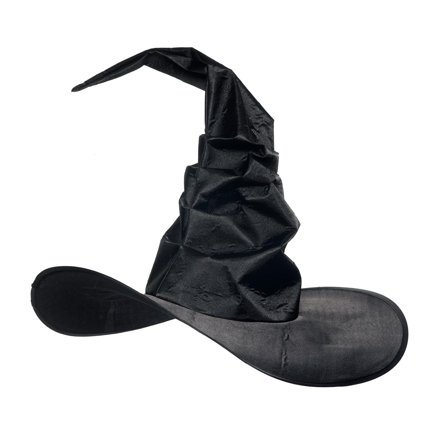 Curved Witch Hat Adult Costume Accessory | Black