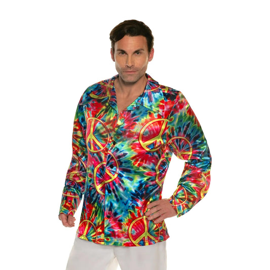 60's Peace Sign Tie Dye Shirt Adult Costume