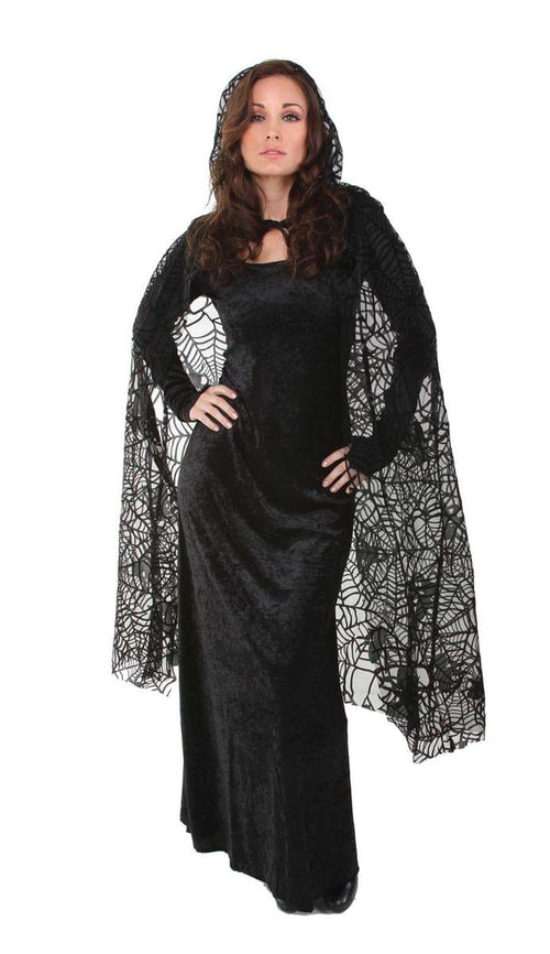 55 Sheer Spiderweb Cape Adult Costume Accessory