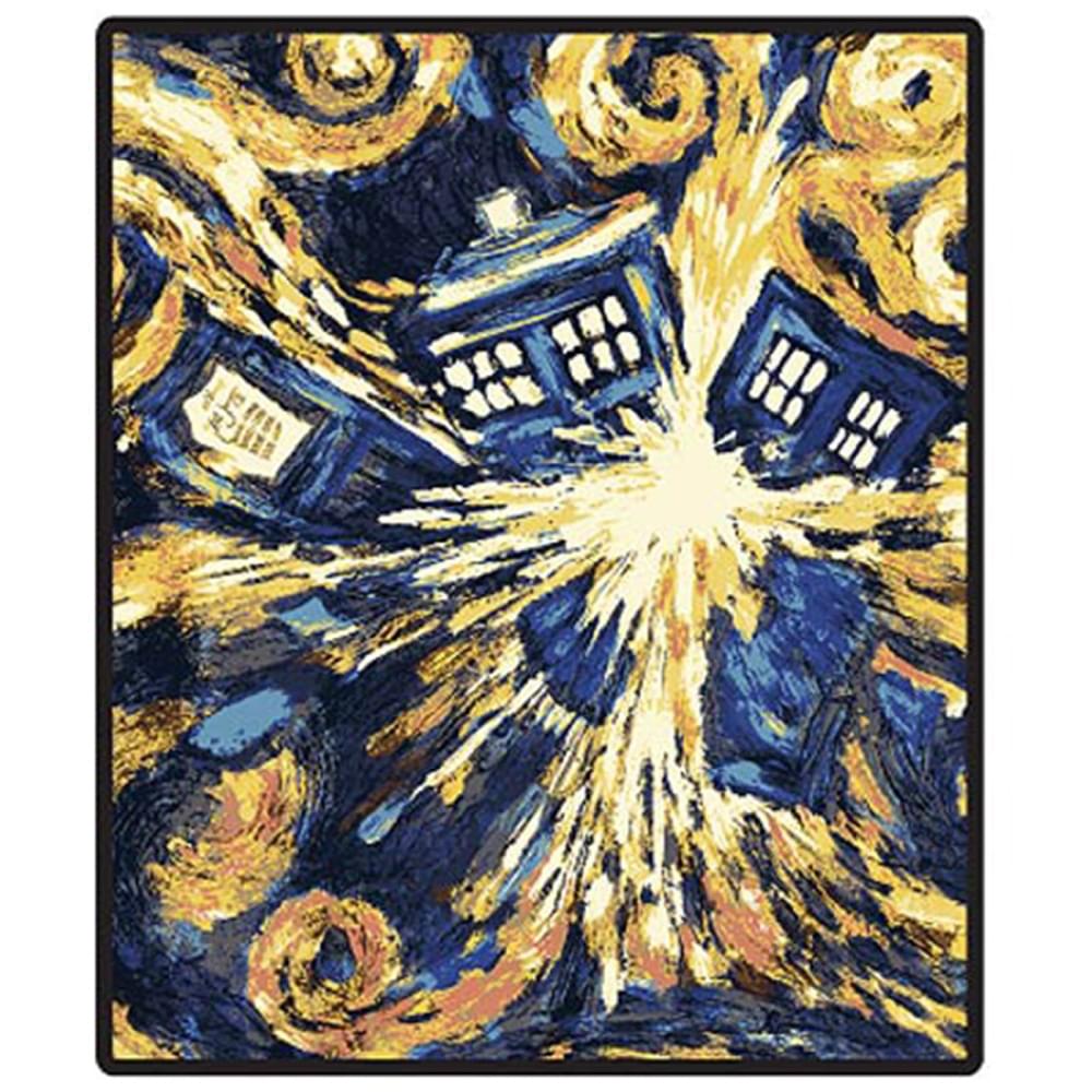 Doctor Who Exploding TARDIS Throw Blanket