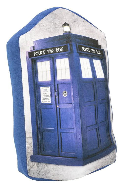 Doctor Who Logo and TARDIS 10 x 20 Plush Pillow