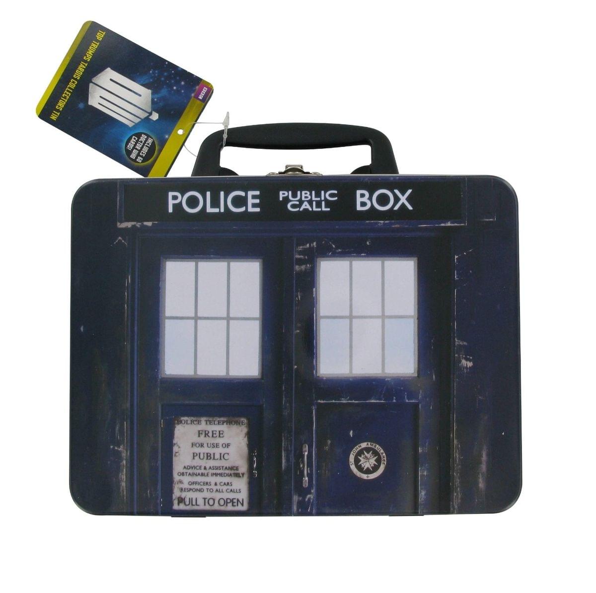 Doctor Who Top Trumps Game With TARDIS Retro Metal Lunchbox