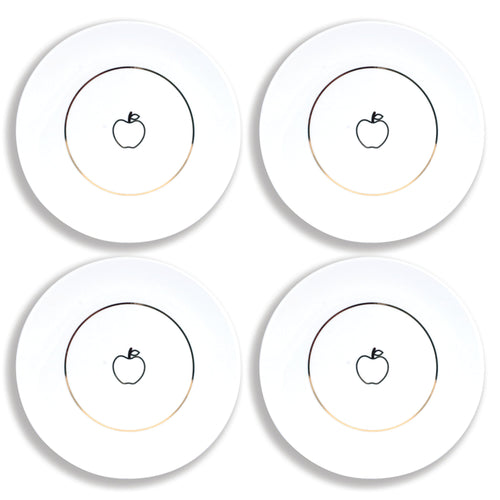 Disney Snow White Apple 4 Piece Porcelain 7 Plate Set