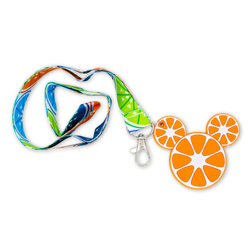 Disney Mickey Mouse Fruit Lanyard With Orange Charm