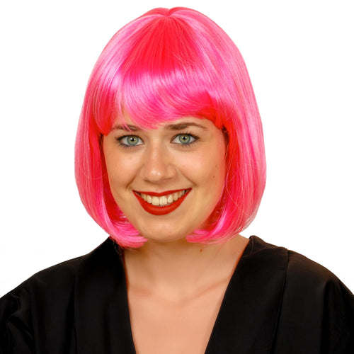 Cindy Hot Pink Wig Costume Accessory