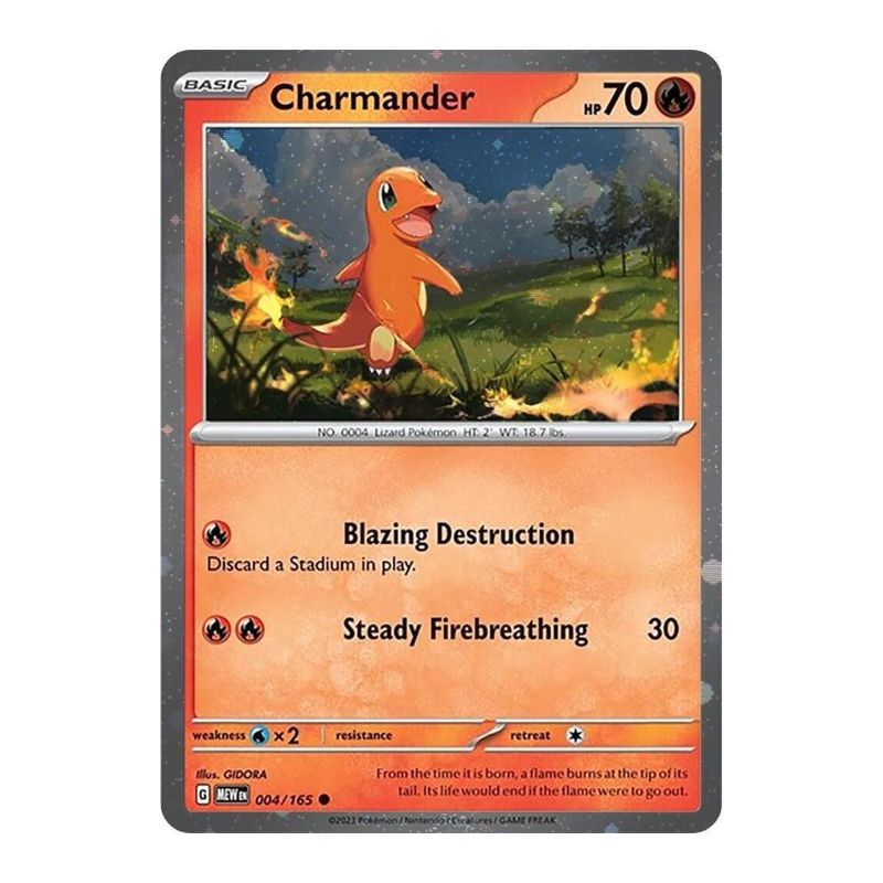 Charmander Cosmos Holofoil - 004/165 - Pokémon Scarlet & Violet: 151