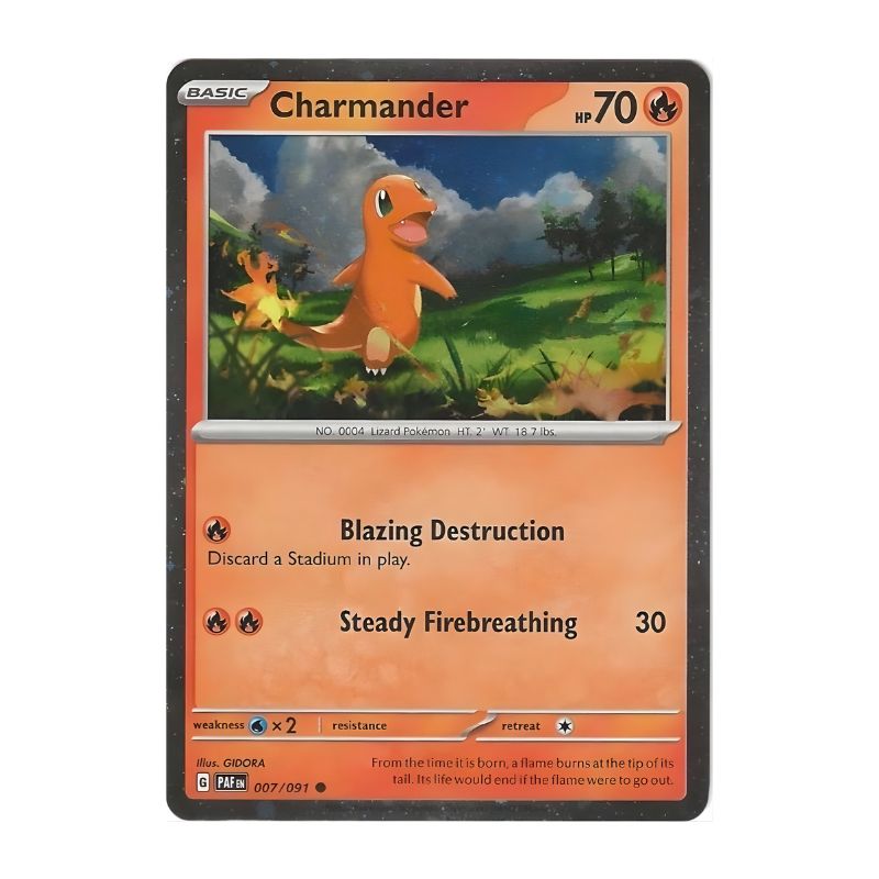 Charmander Cosmos Holofoil - 007/091 - Pokémon Scarlet & Violet: Paldean Fates