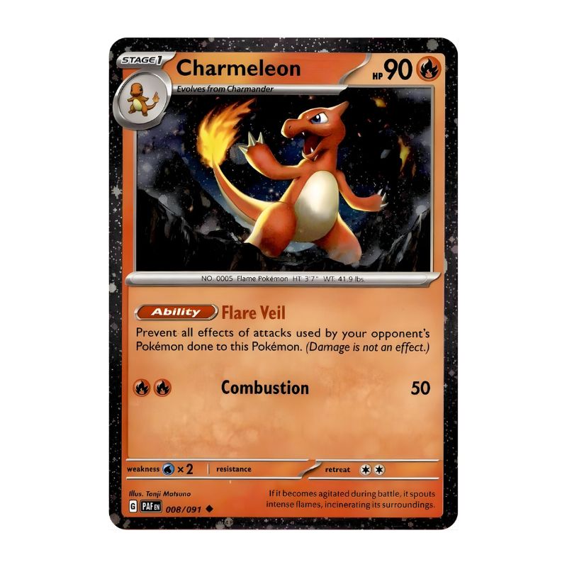 Charmeleon Cosmos Holofoil - 008/091 - Pokémon Scarlet & Violet: Paldean Fates