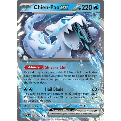 Chien-Pao ex - PAL 061/193 - Pokémon Scarlet & Violet: Paldea Evolved