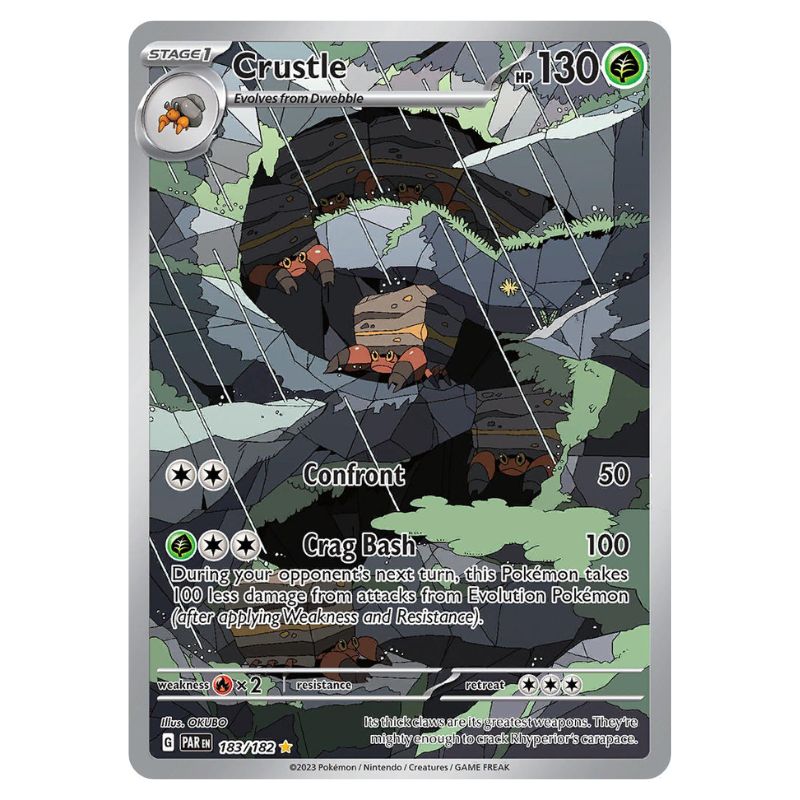 Crustle Illustration Rare - PAR #183/182 - Pokémon Scarlet & Violet: Paradox Rift